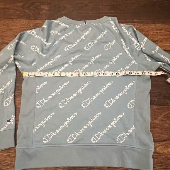 Champion womens French terry sweatshirt cornflower teal - Picture 5 of 7